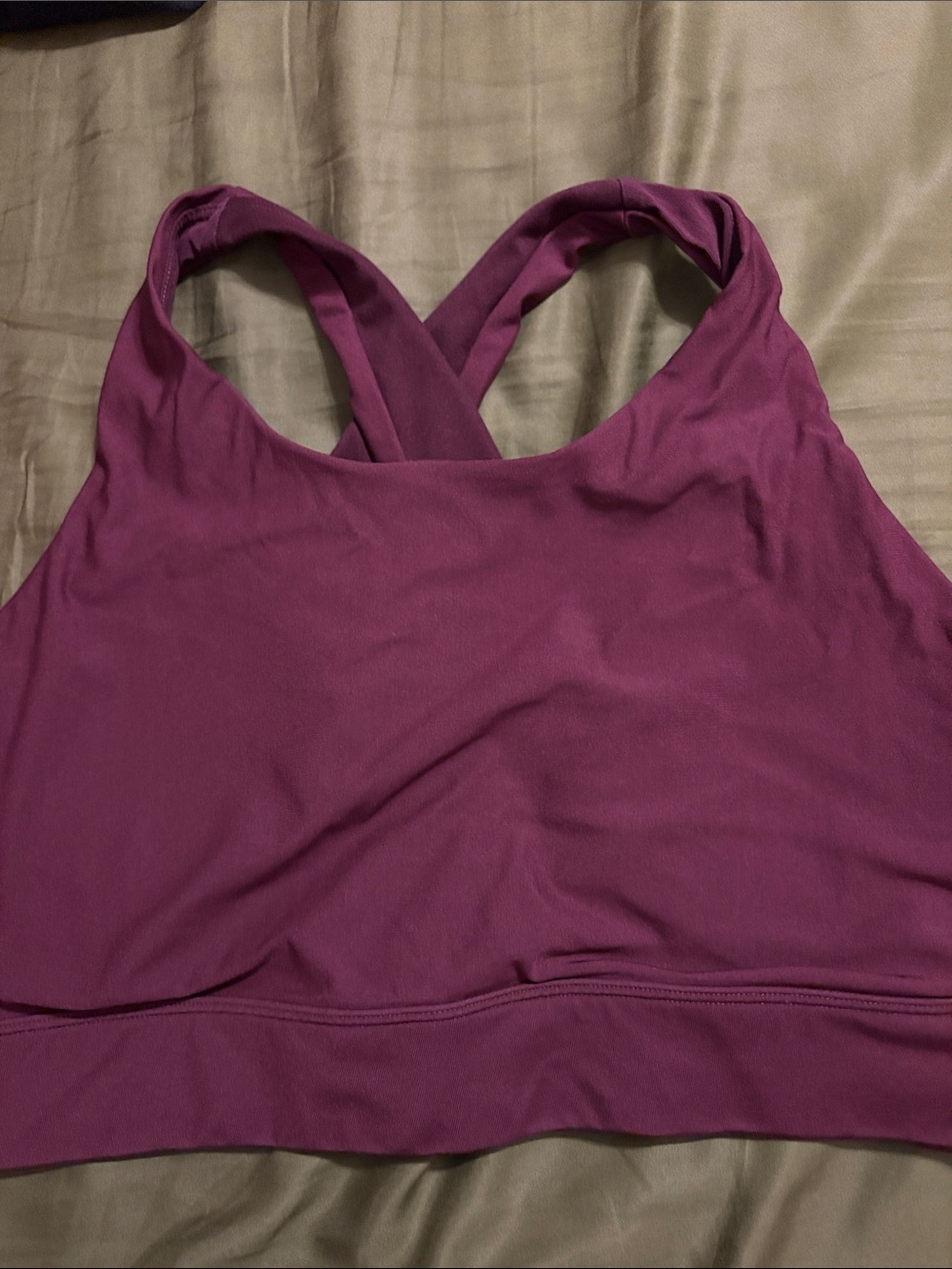 Fabletics Plum Cross-Back Sports Bra